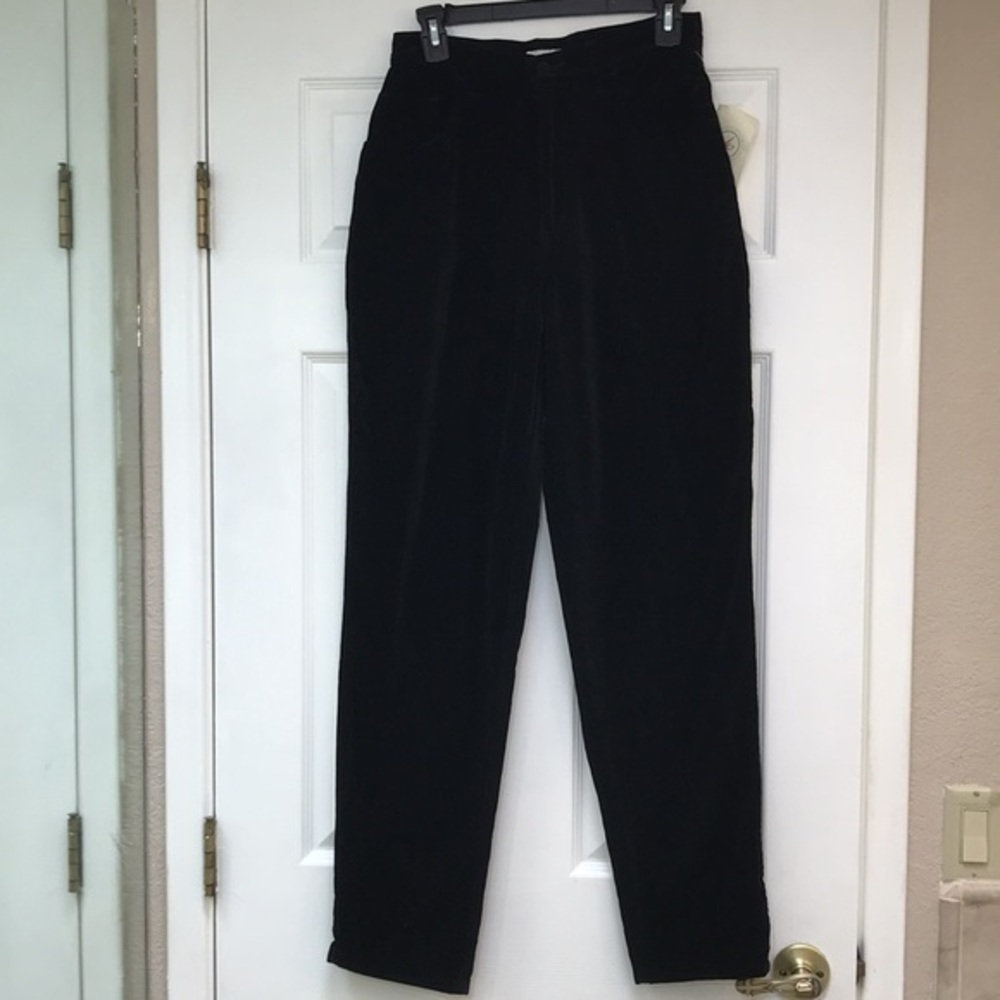 Merona Black Crushed Velvet Pants-Size 8  NWT